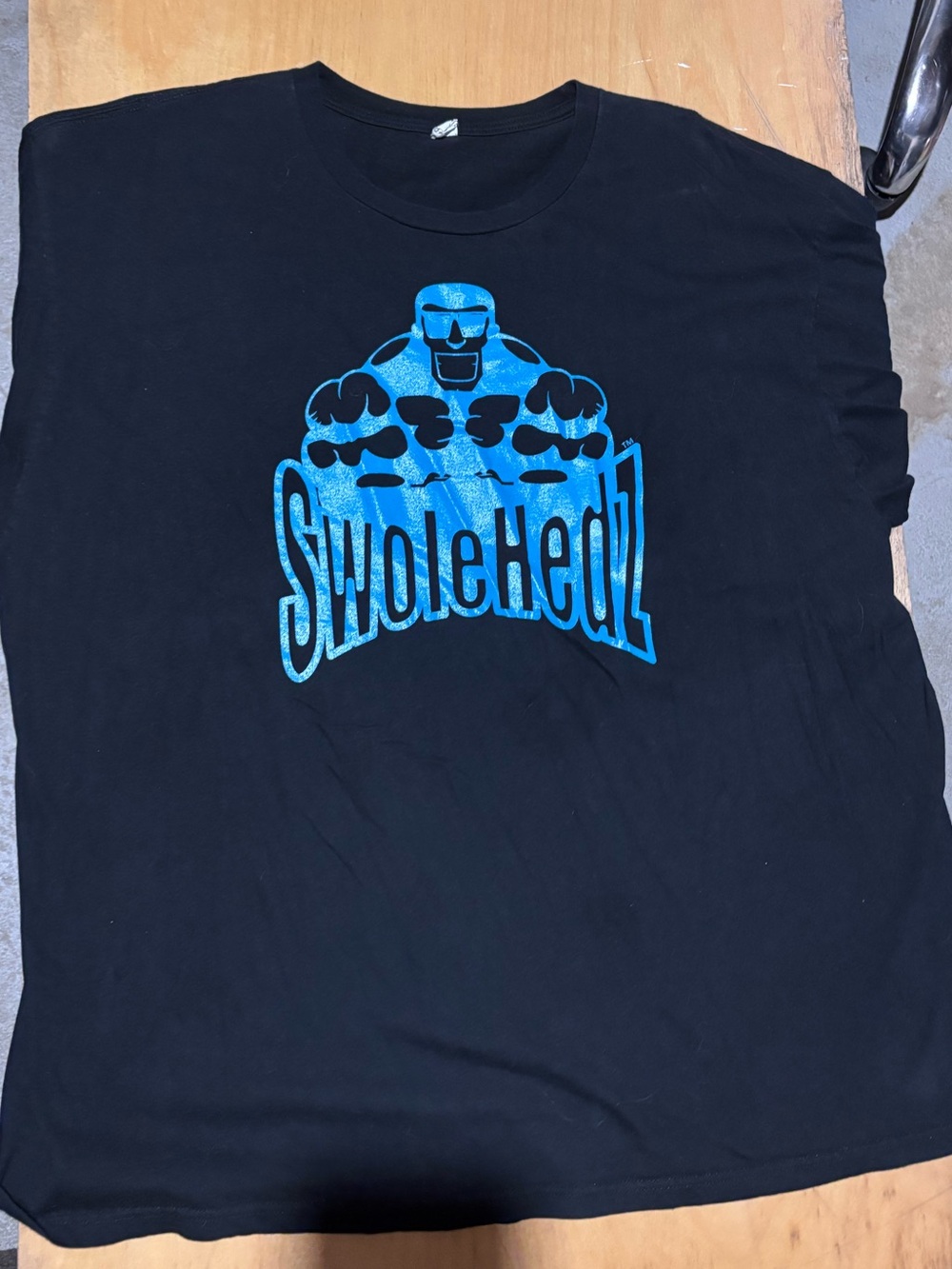 Men's Black T-Shirt with Blue Graphic